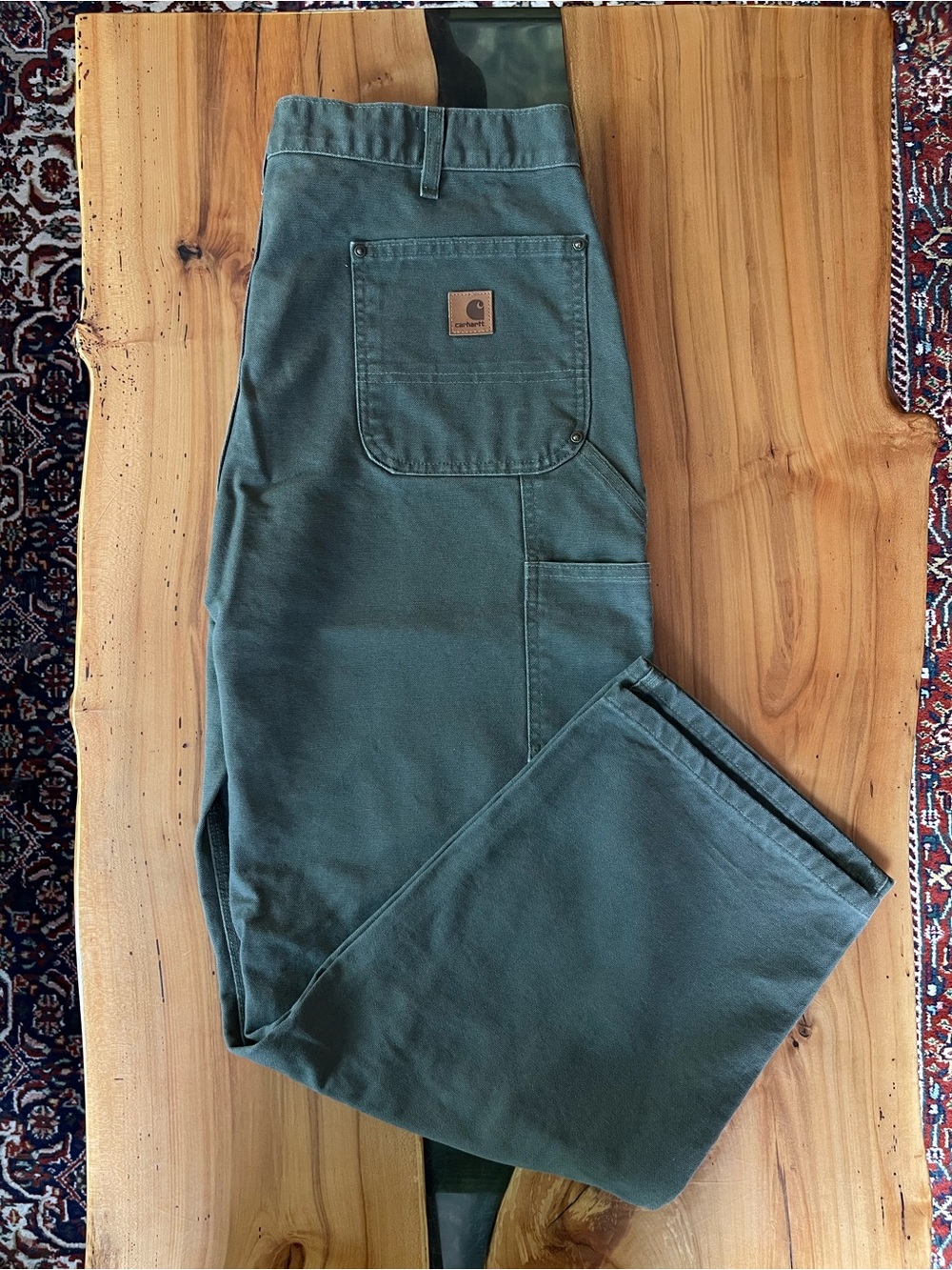 NWOT Carhartt B136 Mos Double Knee Duck Canvas Work Pants 38x30